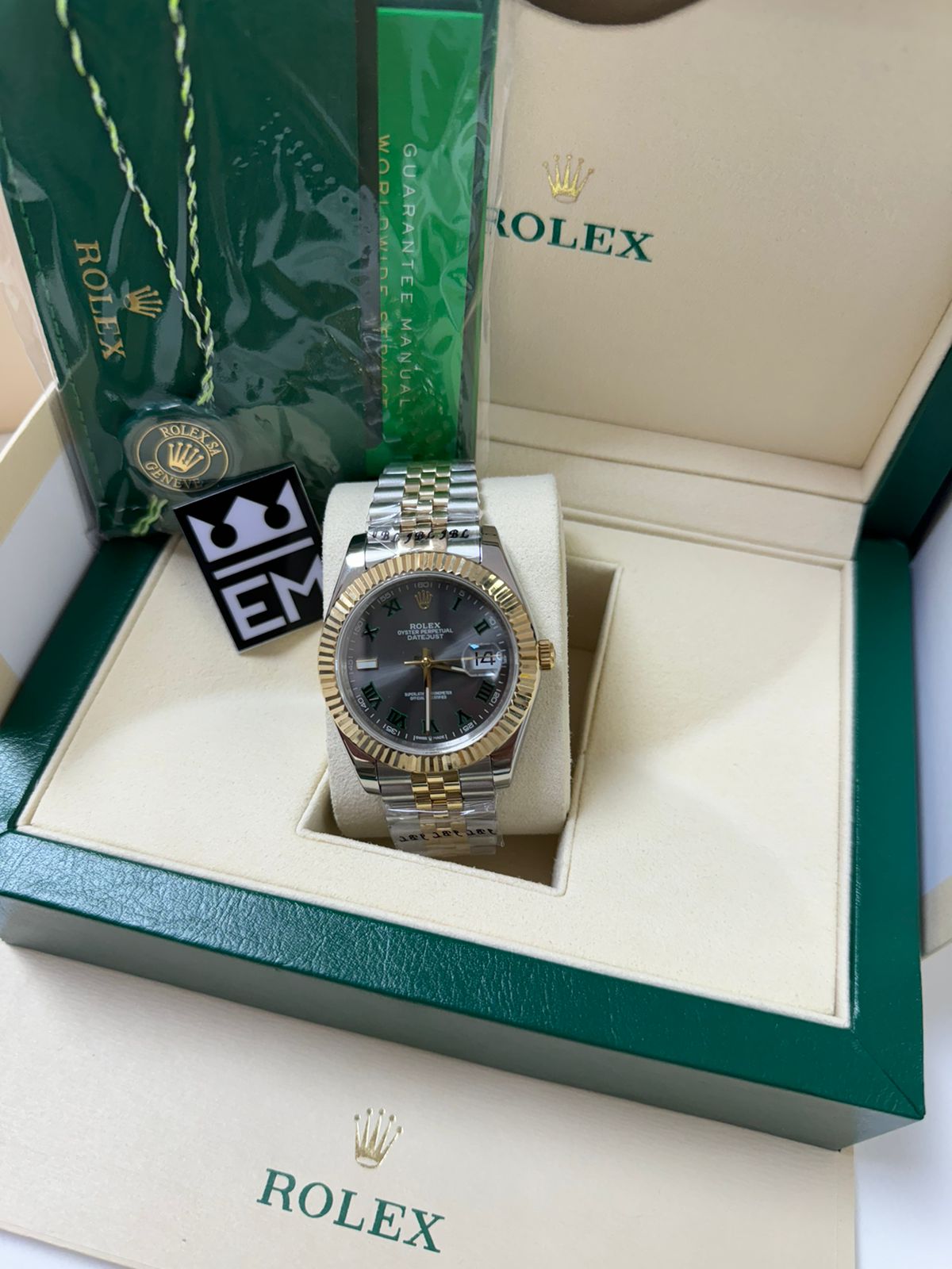 Rolex Datejust Romano Jubilee Gold / Silver