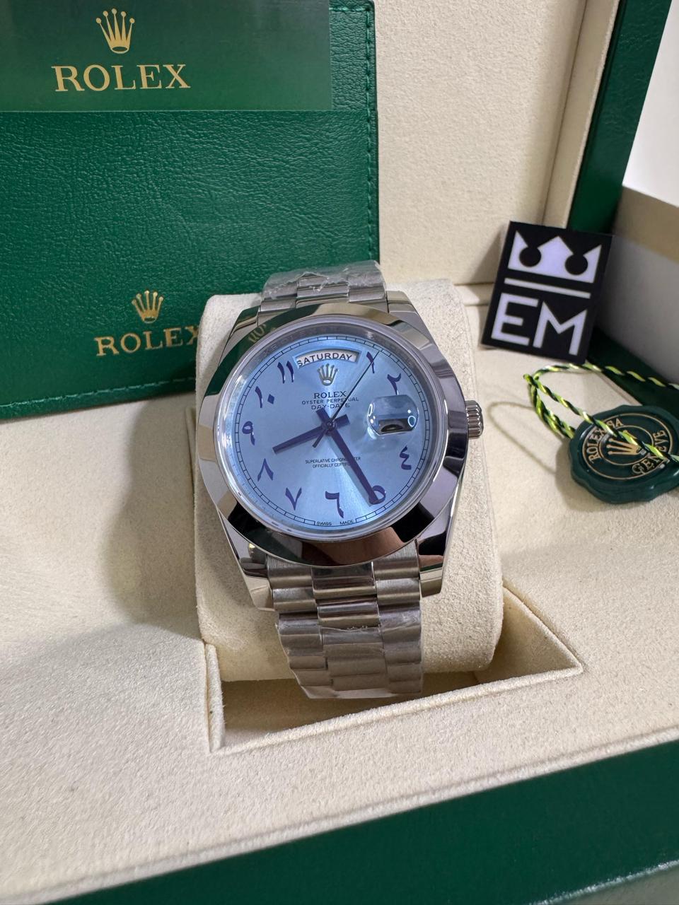 Rolex Day-Date / Platinum Arabic Dial