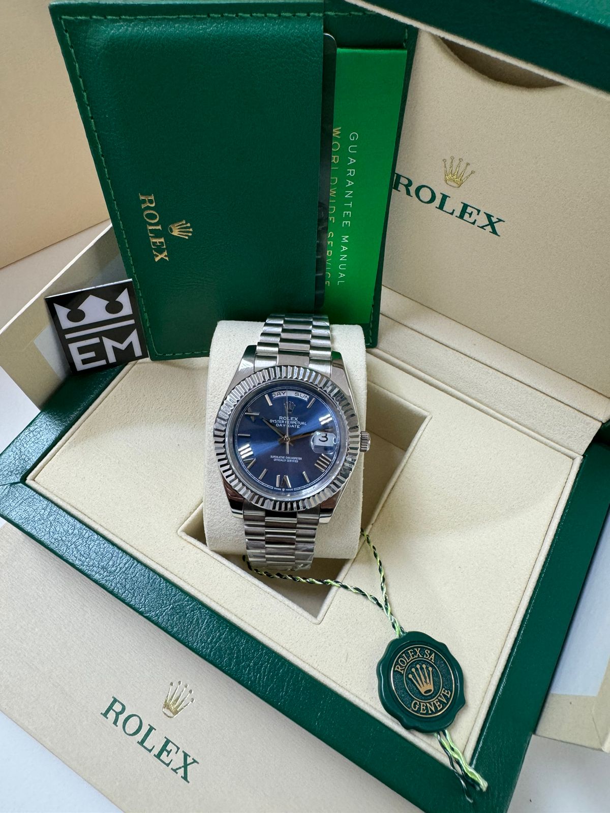 Rolex Day-Date Silver / Blue