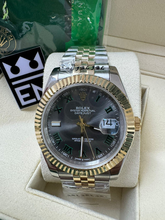Rolex Datejust Romano Jubilee Gold / Silver